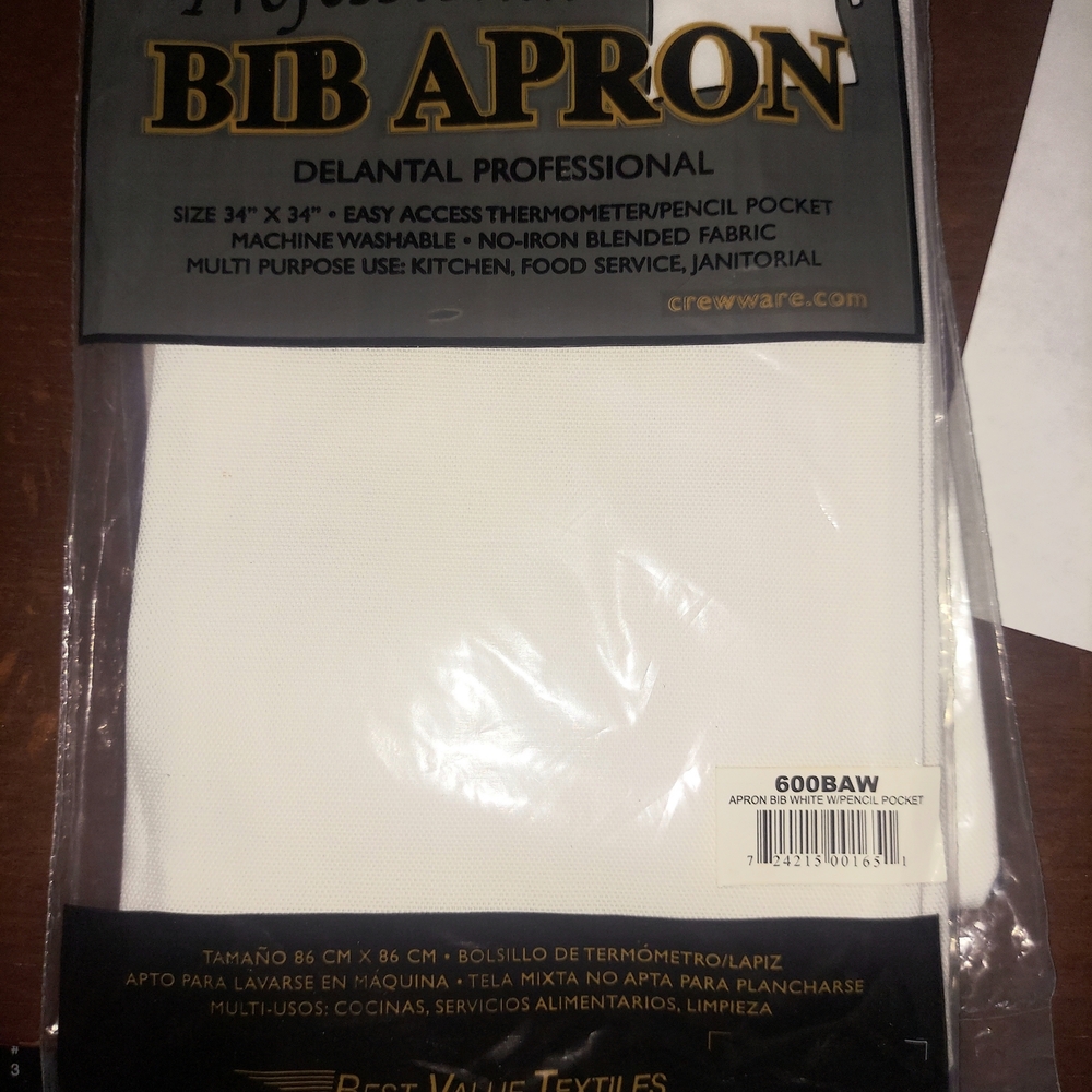 White Bib Apron
